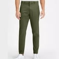 thumbnail image 2 of DDAPJ pyju Men's Flat Front Dress Pants Stretch Golf Pants Business Casual Chino Pants Formal Work Pants with Pockets Army Green XL, 2 of 7