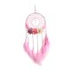 thumbnail image 2 of Atrapasueños Decoración colgante de pared tejida con colgante de resina para fiesta rosa sin luz, 2 of 9
