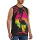 thumbnail image 2 of Balery Flamingo And Palm Trees At Sunset Camisetas sin mangas para hombre, absorbe la humedad y protege contra el mal olor.-3X-Large, 2 of 7