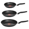 thumbnail image 1 of T-FAL Juego de sartenes easy cook negro cubierta antiadherente para una cocina fácil con indicador de calor thermo-señal y base de difusión. Medidas de sart&amp;eacute, 1 of 9