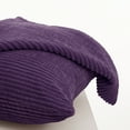 thumbnail image 4 of Deconovo Pack of 2 Corduroy Decorative Throw Pillow Cover Square Cushion Covers Pillowcase for Sofa Couch Bed Chair Royal Purple 16 x 16 inch, 4 of 6
