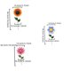 thumbnail image 3 of Set de estacas metálicas para jardín exterior 3pcs – Adornos de hierro multicolores para jardín en patios, decoración de césped en patios, arte resistente a las inclemencias, 3 of 6