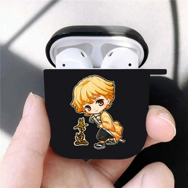 Funda Anime Demon Slayer para Airpods 3 2 Pro, cubierta de silicona para auriculares Bluetooth, caja de auriculares Tanjirou Nezuko Air Pod, Coque negro xuanjing unisex