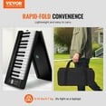 thumbnail image 2 of VEVOR 61 Key Folding Keyboard Piano Portable Foldable Piano Bluetooth MIDI Black, 2 of 9