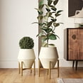 thumbnail image 2 of Aspire 8194 Wilder Mid Century Modern Planters, White & Gold - Set of 2, 2 of 5