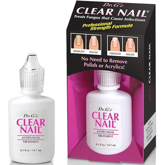 Dr. G's Clear Nail Antifungal Gel with Tolnaftate, Gentle and Odorless Toenail Fungus Treatment, 0.5 fl oz