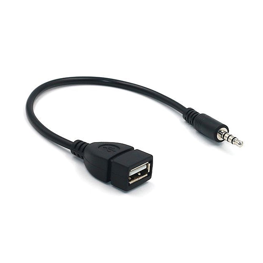 3.5mm Audio AUX Jack to USB Type A Female MP3 Converter Adapter Cable;3