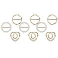 thumbnail image 2 of Scarf Ring Clips, Shirt Clips for Women Clothing, Corner Knotted Button for Women,T-shirt Clips Ties Clips Clothes Clips, Fashion Metal Round Circle Shirt Clip Buckle, 2 of 9
