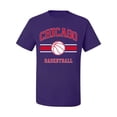 thumbnail image 2 of Wild Bobby City of Chicago CHI Basketball Fantasy Fan Sports Men's T-Shirt, Purple, Large, 2 of 5