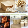 thumbnail image 5 of 50pcs Small Brown Paper Bags for Snacks, Greaseproof Kraft Paper Bags, Recyclable, and Biodegradable, Small Brown Kraft Wrappers For Popcorn, Cookies, Fries, Crafts, Gift Wrapping Bag in Bulk, 5 of 6