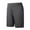 Gray(New), variant on Men's Summer Casual Solid Color Elastic Waist Button Fly Comfortable Versatile Shorts with Pockets