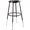 Black, variant on Pemberly Row 25-33" Vinyl Padded Steel Metal Heavy Duty Stool in Gray