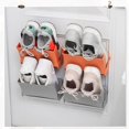 thumbnail image 1 of Zapatero plegable de pared de 2 piezas, gris y naranja, 22,5 x 10,5 x 6,5 cm. No requiere taladros. Estante compacto para abrigos y pasillos., 1 of 1
