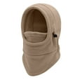 thumbnail image 2 of Xfvqtps Unisex Full Face Mask Lamb Wool Solid Color Adjustable Drawstring Balaclava Outdoor Thickened Cycling Motorcycle Ski Warm Winter Hooded Hat Khaki, 2 of 7