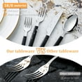 thumbnail image 5 of Mainstays 49-Piece Flatware Set with Black Stainless Steel and Organizer Tray Service for 8, 5 of 16