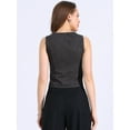 thumbnail image 4 of DARING DIVA Women's Sleeveless V Neck Casual Waistcoat Vest Jacket XS Black, 4 of 6