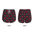 thumbnail image 6 of Uemuo Red Rooster Pattern Women's Athletic Shorts High Waisted Running Shorts with Liner Pockets Gym Elastic Workout Shorts-Large, 6 of 9