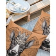 thumbnail image 2 of Pack of 2 Outdoor Pillow Covers, Abstract Black Dog Wearing a Crown Brown Texture Waterproof Square Throw Pillowcase Cushion Decorative Pillow Covers for Couch Patio Tent, 24x24 in, 2 of 6