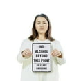 thumbnail image 3 of No Alcohol Beyond This Point 8 Inch x 12 Inch Novelty Plastic Sign Sip Stops Here Durable Weatherproof Perfect for Parks Event Entrances Campgrounds Fun Gift for Hosts Coaches Security, 3 of 6