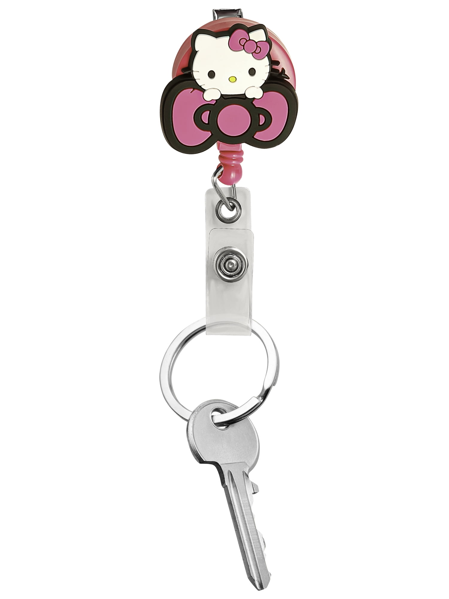 Sanrio Hello Kitty Retractable ID Card Badge Reel with Alligator Clip, 26-Inch