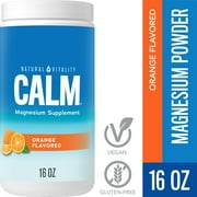 Natural Vitality CALM, Magnesium Powder For Stress Relief, Orange, 16 Ounces