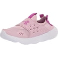 thumbnail image 2 of Under Armour Girls Runplay Sneaker, (603) Pink Fog/White/Strobe, 6 Big Kid, 2 of 2