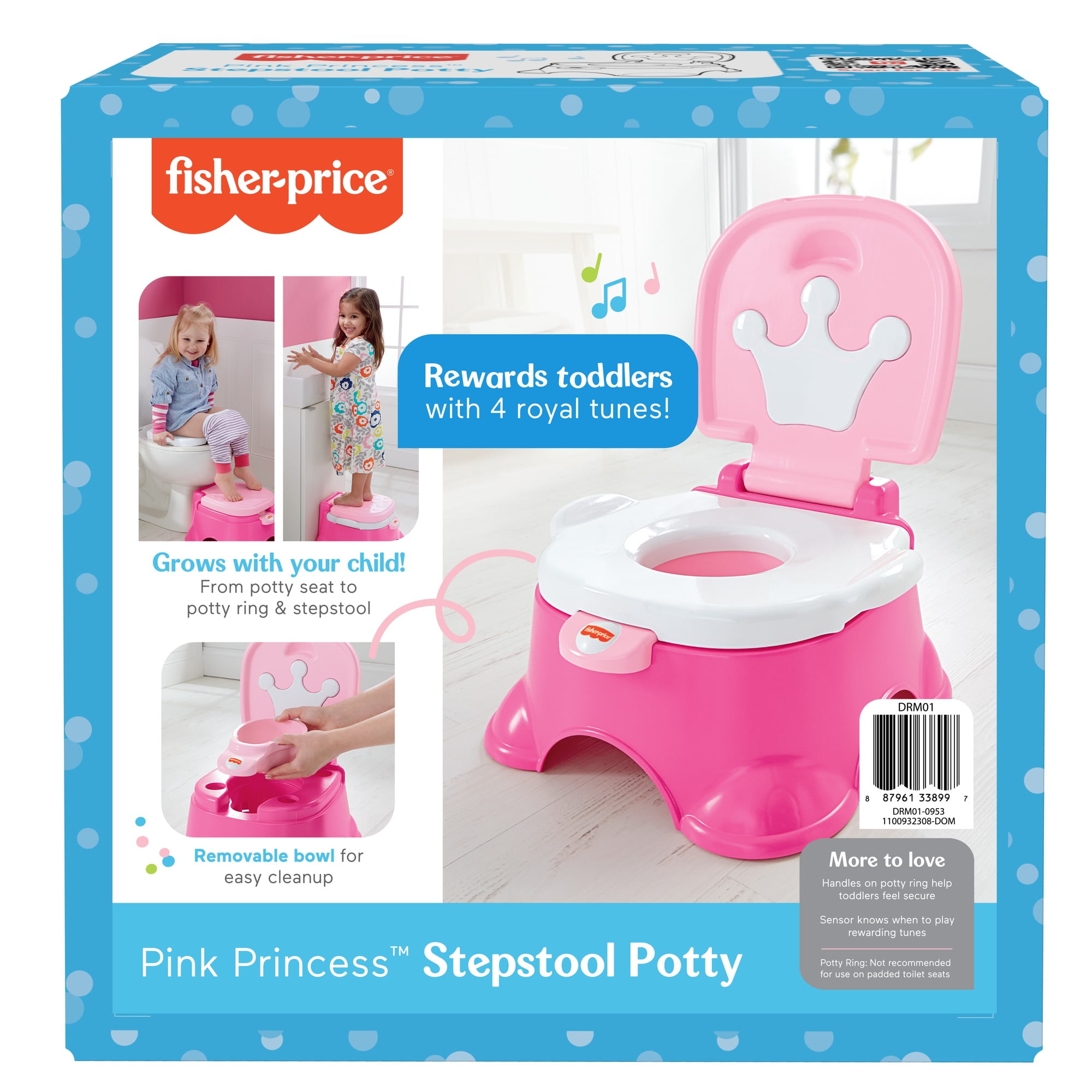 Fisher-Price Princess Stepstool Potty, Pink