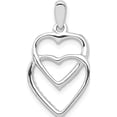 thumbnail image 4 of 14K White Gold Diamond 1/10Ct. Entwined Hearts Pendant Made In India pm4926-010-wa, 4 of 5