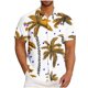 thumbnail image 2 of Mens Casual Manga Corta Botón Abajo Camisas Impresas Bolsillo Botón Turndown Cuello Top Blusa Camisa, 2 of 6