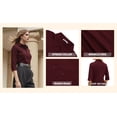 thumbnail image 6 of MOYIKO Womens 3/4 Sleeve Button Down Shirts Basic Wrinkle Free Stretch Collared Office Work Blouses Tops Dressy Casual, 6 of 7