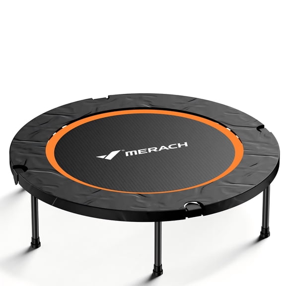 MERACH Mini Trampoline, 40 inch Foldable Trampoline for Kids & Adult, Exercise Rebounder, Round Small Trampoline Gift, 330lbs Capacity