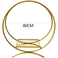 thumbnail image 7 of Miumaeov Decorative Circular Wedding Arch Backdrop Cake Stand with Bases Photo Booth Background Flower Stand for Wedding Ceremony Reception Birthday Party Garden Outdoor Ceremony Decor (Gold, 80), 7 of 7