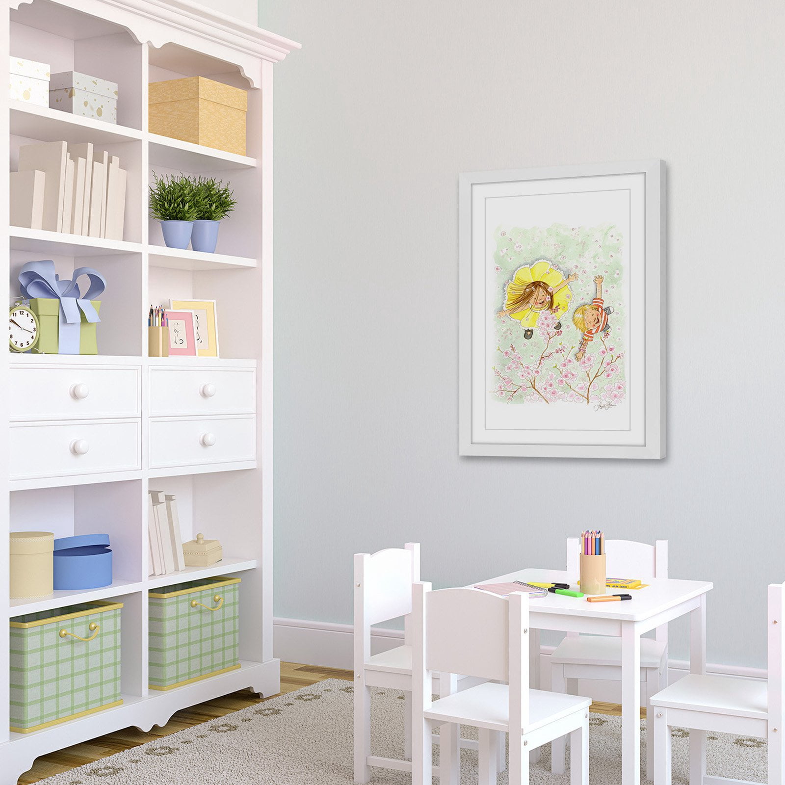 "Blossom Shower" Framed Painting Print