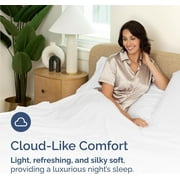 CGK Linens 4-Piece Luxury Bamboo Cooling Sheet Set - Queen Size 100% Bamboo Derived Rayon Premium Bed Sheets, White