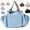 Blue, variant on Tote Bag, Multi-Function Tote Bag with 15 Pockets, Large Capacity Nylon Backpack Shoulder Bag for Travel, Shopping(Champagne Purple)
