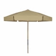thumbnail image 2 of Fiberbuilt Home 7BPU-6R-WDO-TX-Natural 7.5 ft. Hex Beach Umbrella 6 Rib Push Up Natural Oak with Natural Vinyl Coated Weave Canopy, 2 of 7