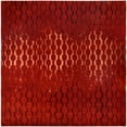 thumbnail image 1 of Ahgly Company Machine Washable Indoor Square Industrial Modern Red Area Rugs, 8' Square, 1 of 7