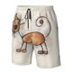 thumbnail image 4 of Balery Brown Cat Cartoon Traje de Baño Estilo Hawaiano para Hombre, Shorts de Secado Rápido con Bolsillos-X-Large, 4 of 6