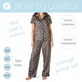 thumbnail image 2 of Hello Mello Satin Lounge Top and Pants, 2-Piece Pajama Set Cat's Meow, Large/X-Large (Women's), 2 of 8
