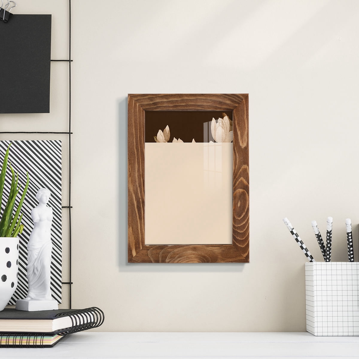 Asian Brocade II - Framed Print w/glass - Walnut