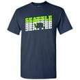 thumbnail image 2 of UGP Campus Apparel Seattle Retro Repeat - Sports Team City Pride Tailgating T Shirt - Small - Navy, 2 of 6