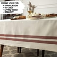 thumbnail image 4 of Folkulture Tablecloth Rectangle 60x72 inches Long, 100% Cotton Outdoor Tablecloth, Rustic Table Cloth or Table Cover for Table Decorations, Boho Tablecloth, Rust Farmhouse Table Décor, 4 of 8