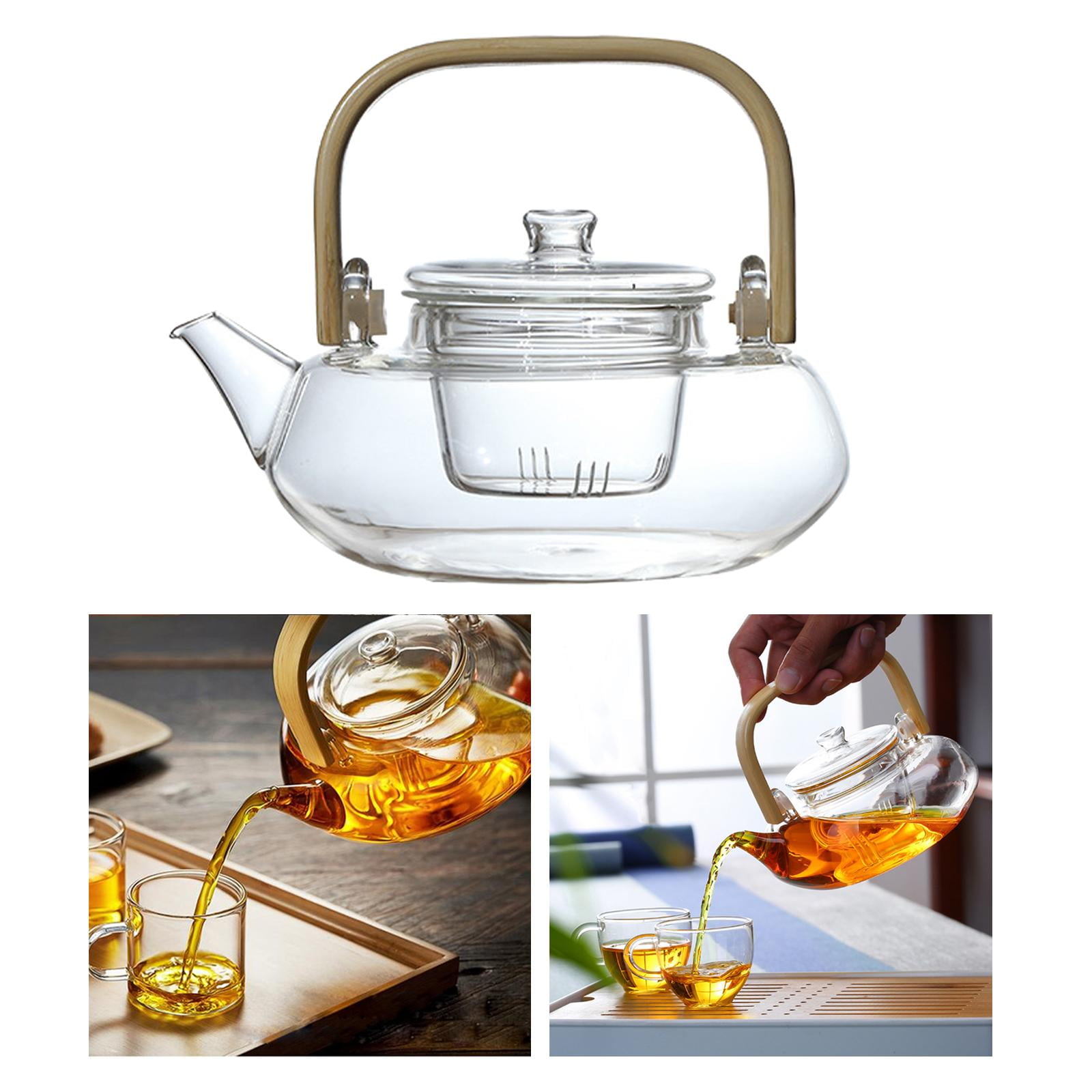Glassware Small Clear Borosilicate Drinking Glass Chinese Loose Tea pot  Kettle With Stainless Steel Strainer Infuser And Lid - AliExpress