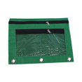 thumbnail image 2 of Three-Hole Single and Double Zipper Pencil Case Green, 2 of 4