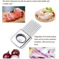 thumbnail image 2 of Stainless Steel Onion Holder Slicer Tomato Cutter With 10 Even Prongs Easy Hold And Silcing Lemon VegetableSliver Color, 2 of 7