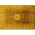 thumbnail image 1 of Ahgly Company Machine Washable Indoor Rectangle Oriental Yellow Industrial Area Rugs, 8' x 10', 1 of 4