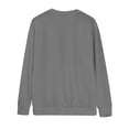 thumbnail image 5 of Women's Solid Color Crewneck Sweatshirt, Soft Stretchable Long Sleeve Pullover Top, Comfortable Casual Loungewear for Daily Wear, Fall Winter Basic Streetwear Essential with Regular Fit Grey XXXL, 5 of 9