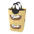 thumbnail image 1 of XMXT Large Collapsible Laundry Hamper, Cute Pet Dog Bones Print Laundry Basket with Aluminum Handle, 50L Yellow, 1 of 7