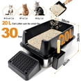 thumbnail image 2 of Kalolary Stainless Steel Cat Litter Box with Lid, Removable Metal Tray for Large Cats, Top Entry, High-Sided Enclosure, Scoop, Pedal, Anti-Leakage, Non-Sticky, Easy Cleaning (Black), 2 of 7