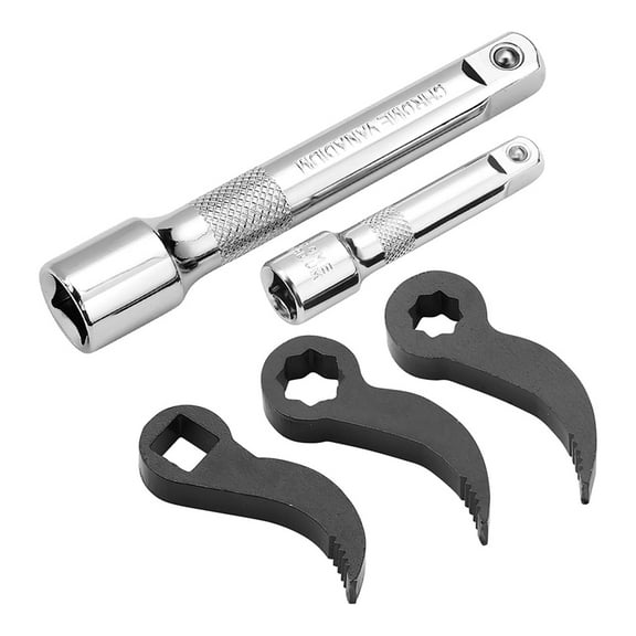 5Pcs Pry Bar Wrench Adaptor Head,Half Shaft Removal Car Repairing Tools with Extension Bar for Tight Spaces